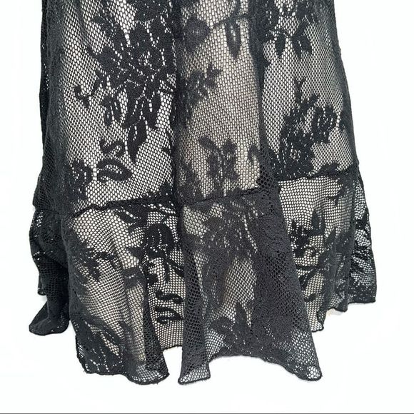 Victoria’s Secret large lingerie slip dress black lace halter - Picture 6 of 11